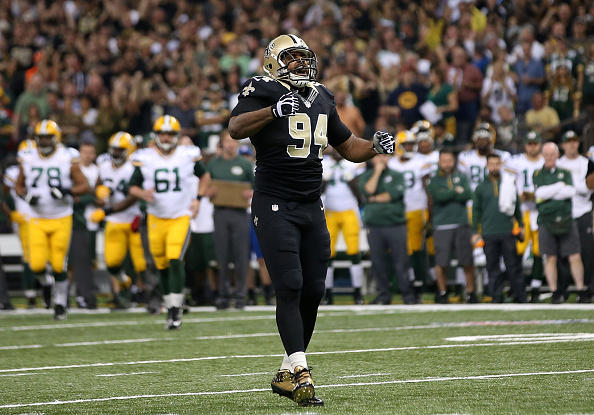 New Orleans Saints defensive end Cameron Jordan (94) reacts during