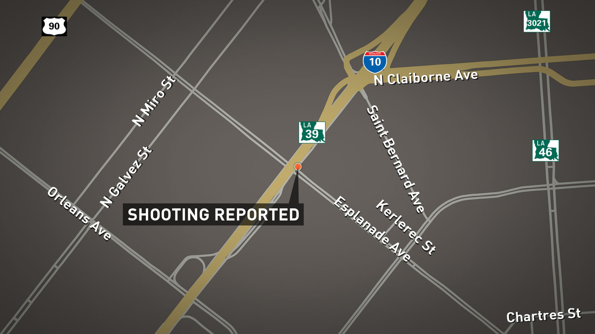 NOPD Shooting reported near Claiborne and Esplanade