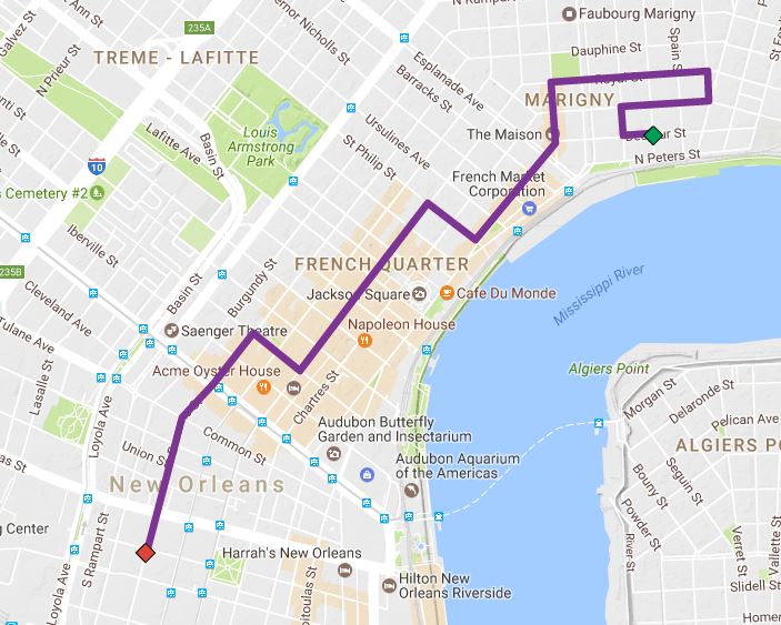 Krewe du Vieux parade route