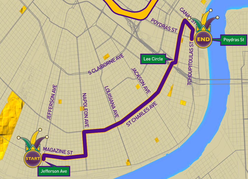 Krewe of Nyx parade route