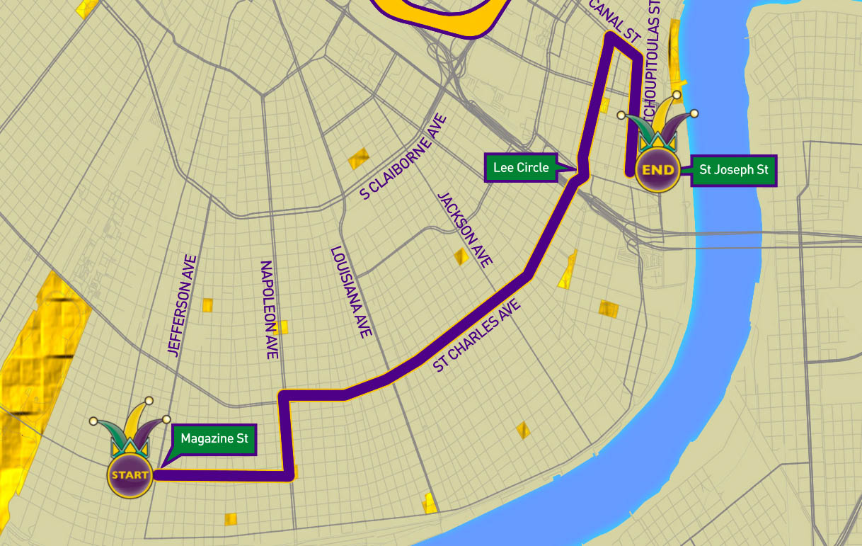 Krewe of Muses parade route
